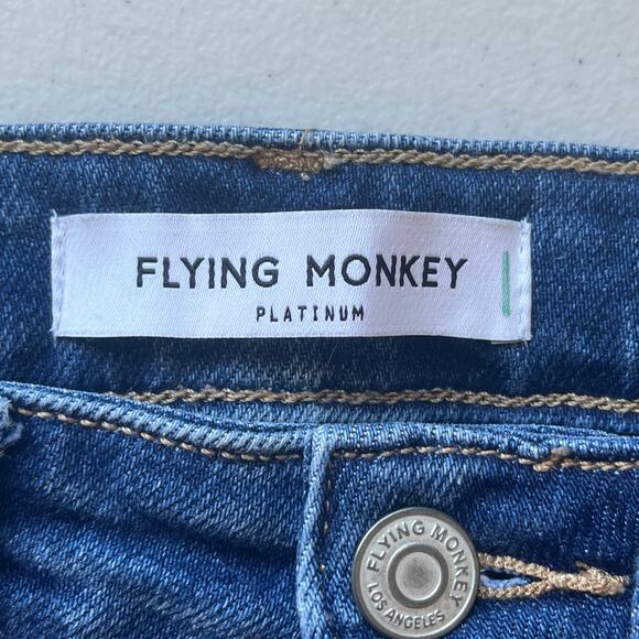 Flying Monkey Medium Wash Distressed Jean Jegging Size 25 - Picture 3 of 12